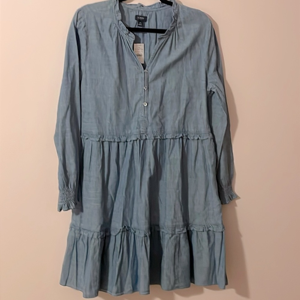 NWT J. Crew Factory Blue Midi Dress